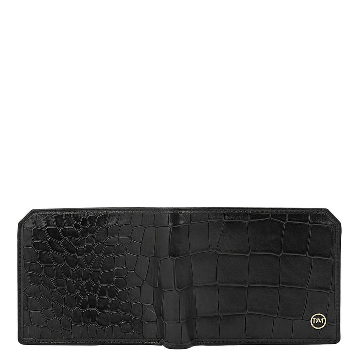 Black Bifold Leather Mens Wallet