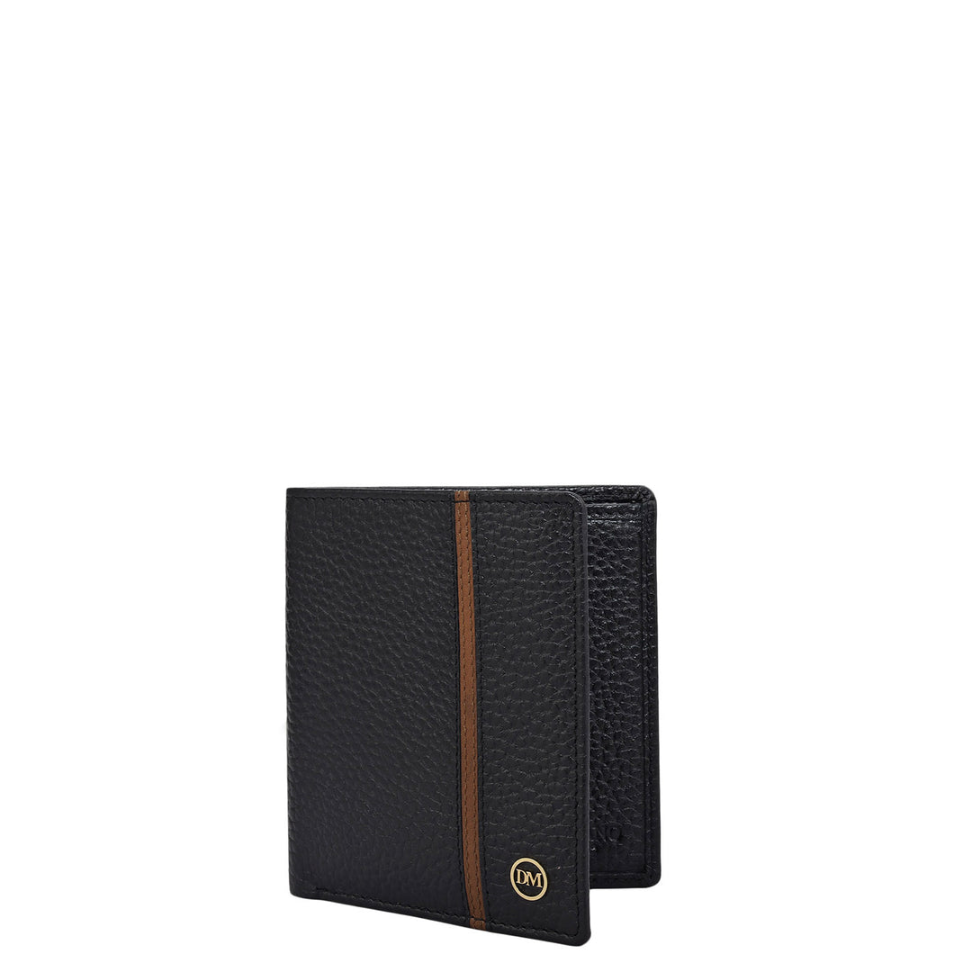 Black Bifold Leather Mens Wallet