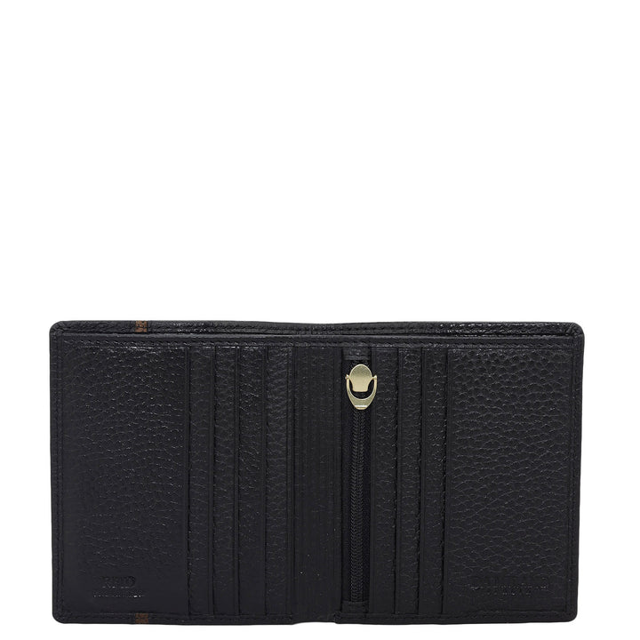 Black Bifold Leather Mens Wallet