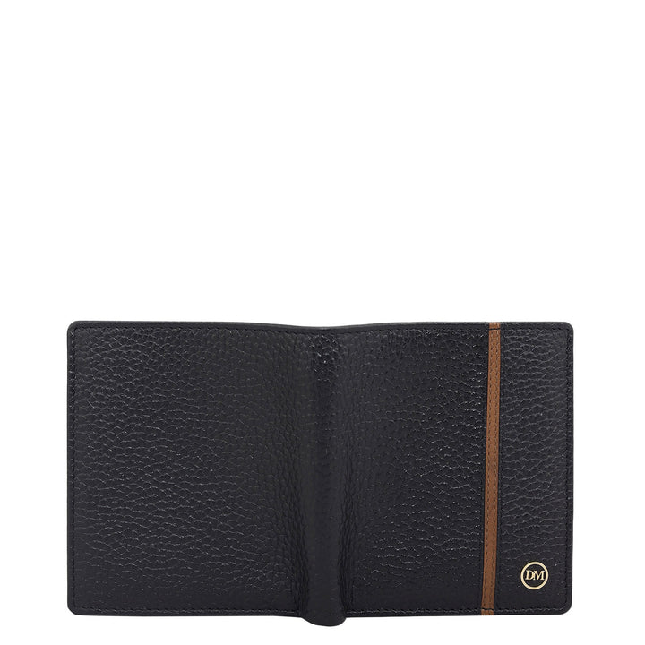 Black Bifold Leather Mens Wallet