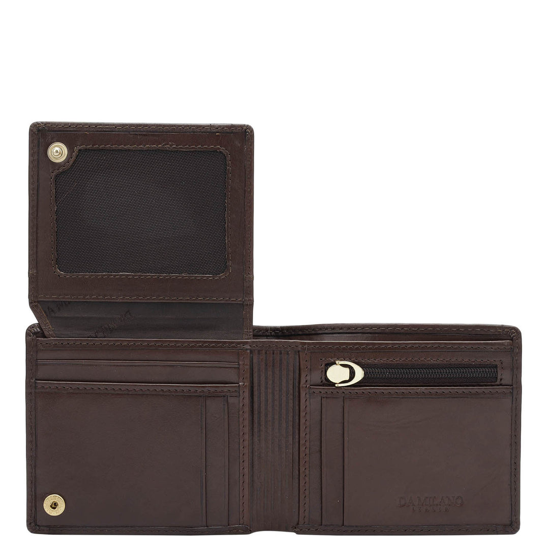 Mat Leather Mens Wallet - Black