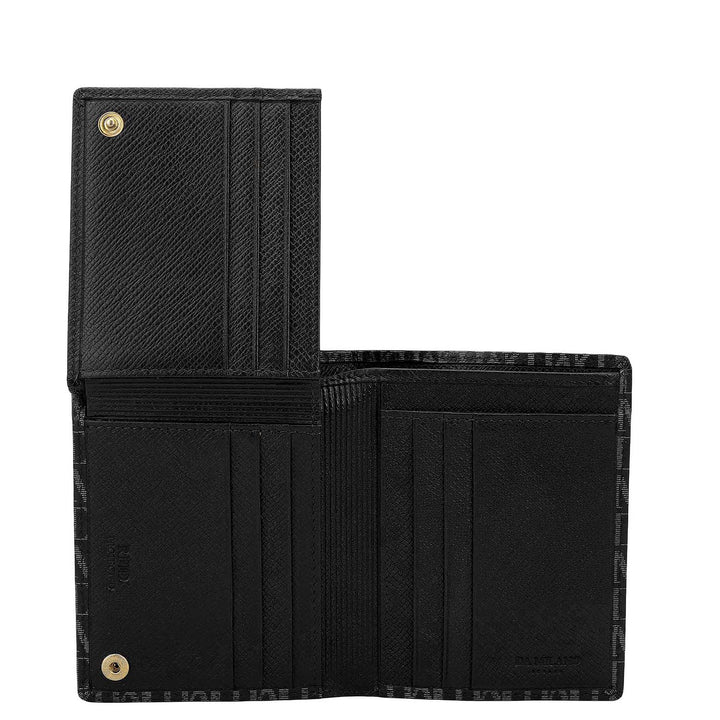 Black Bifold Leather Mens Wallet