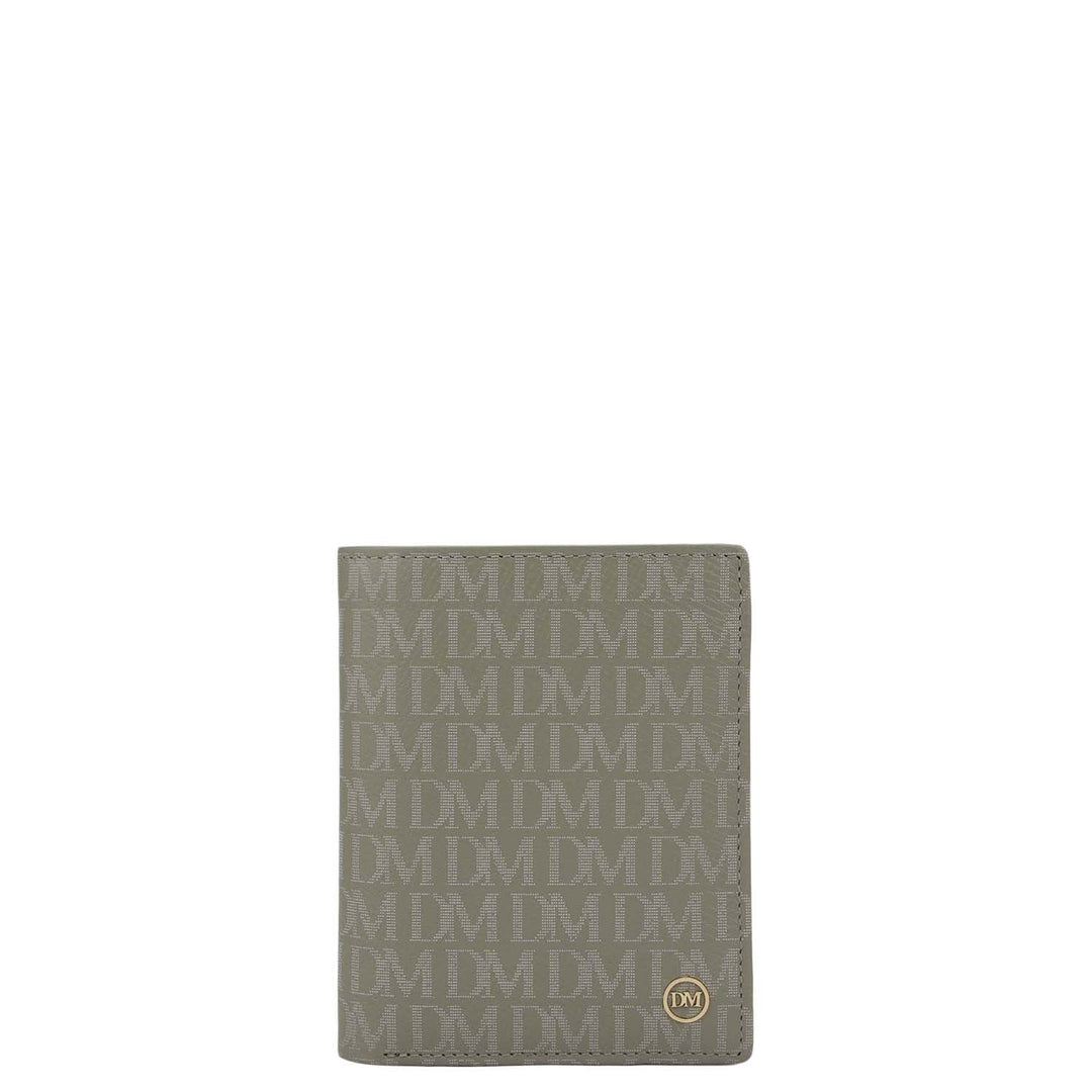 Stone Grey Bifold Leather Mens Wallet
