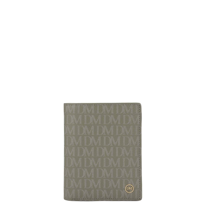 Stone Grey Bifold Leather Mens Wallet
