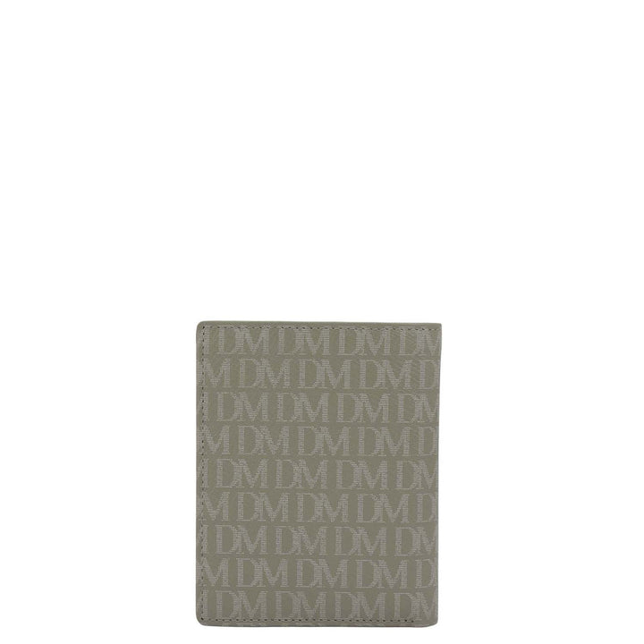 Stone Grey Bifold Leather Mens Wallet