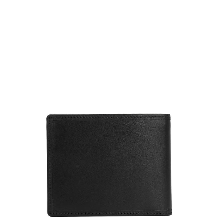 Plain Croco Leather Mens Wallet - Black