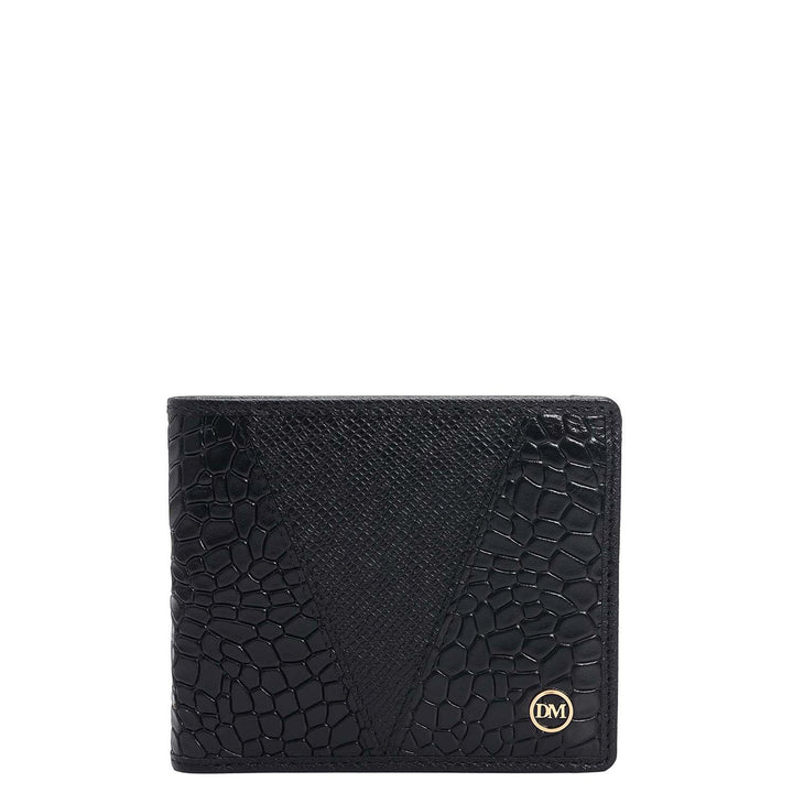 Black Bifold Leather Mens Wallet
