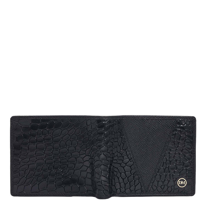 Black Bifold Leather Mens Wallet