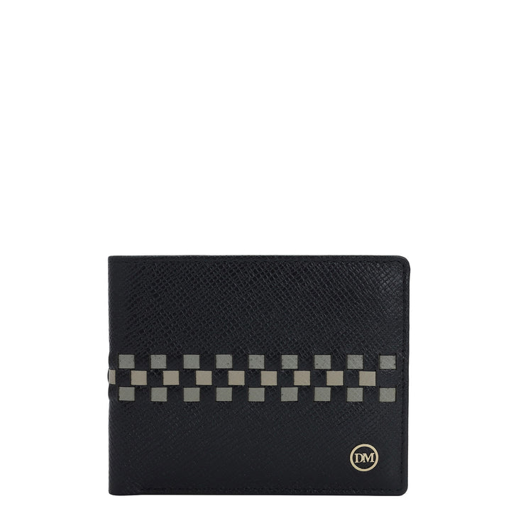 Black Bifold Leather Mens Wallet