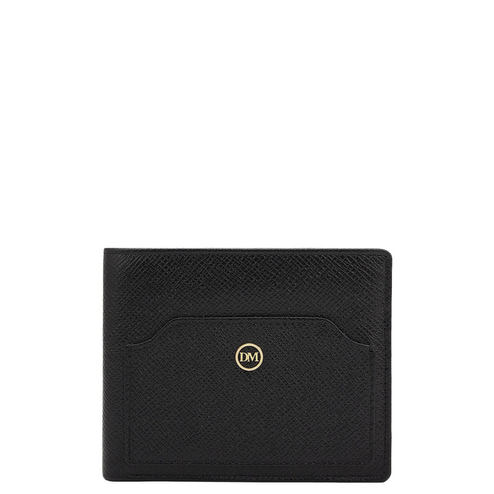 Black Bifold Leather Mens Wallet