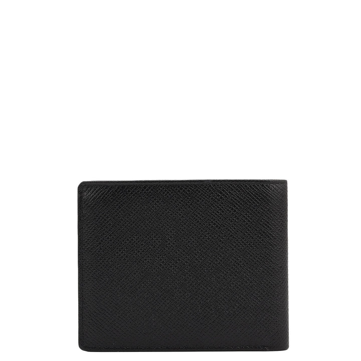 Black Bifold Leather Mens Wallet