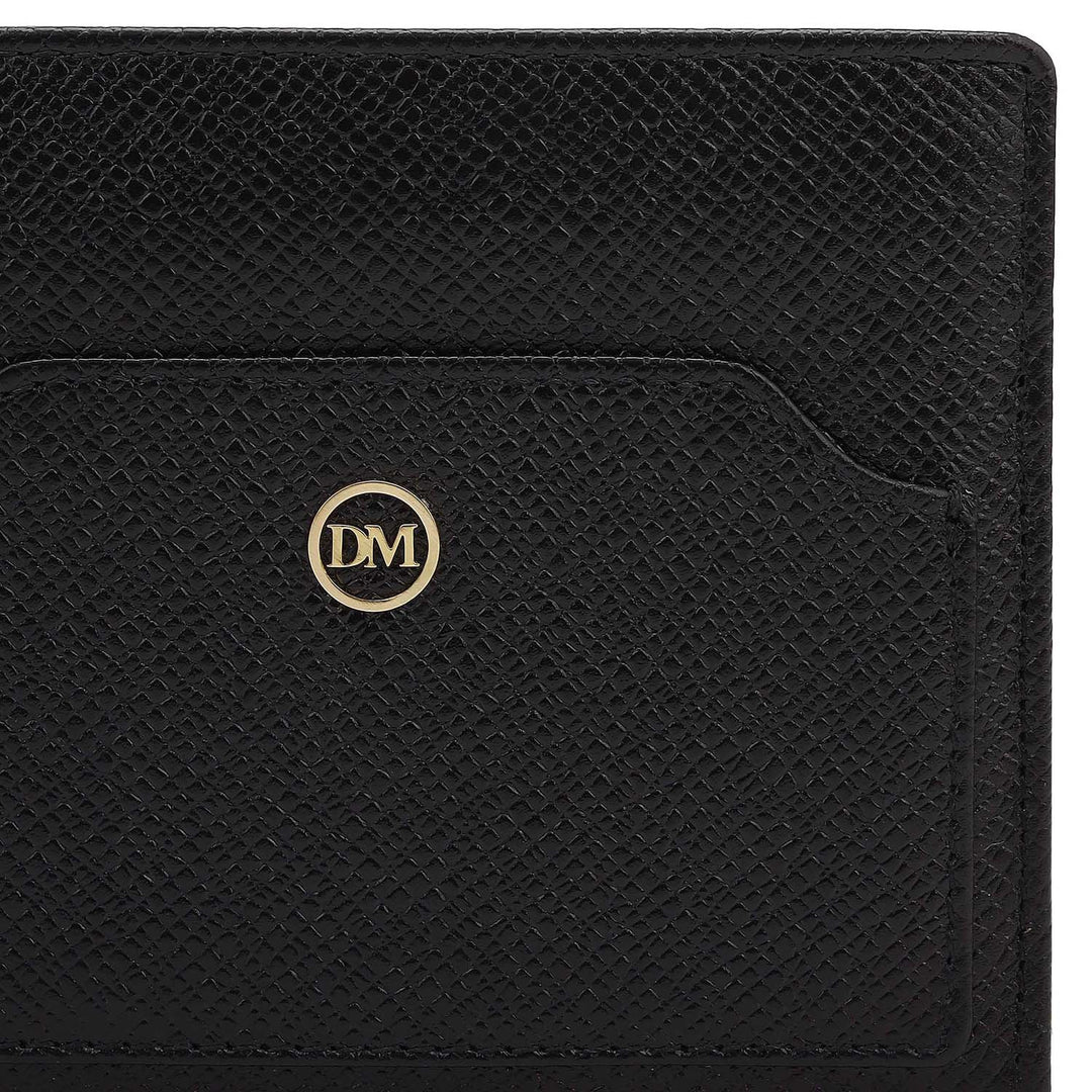 Black Bifold Leather Mens Wallet
