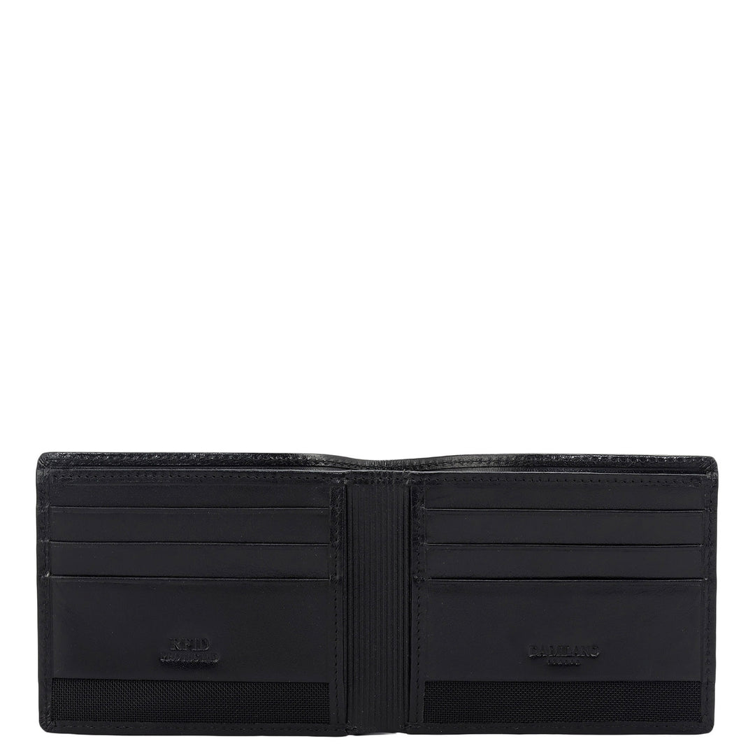 Black Bifold Leather Mens Wallet