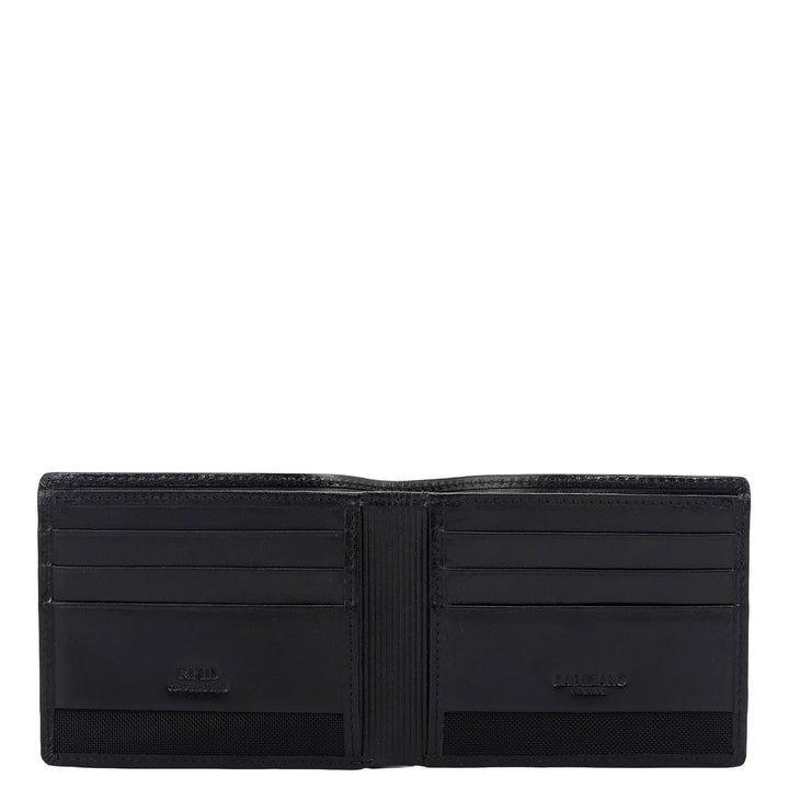 Black Bifold Leather Mens Wallet