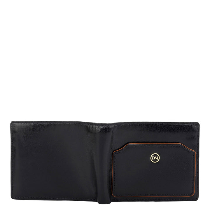Black Bifold Leather Mens Wallet