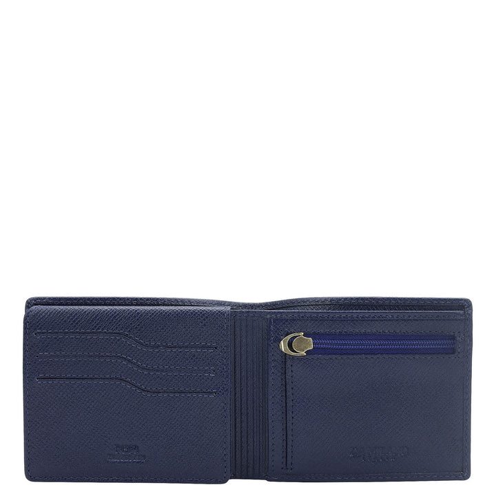 Franzy Leather Mens Wallet - Ink Blue