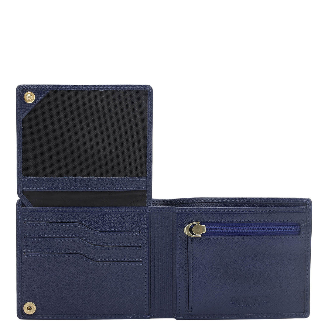 Franzy Leather Mens Wallet - Ink Blue