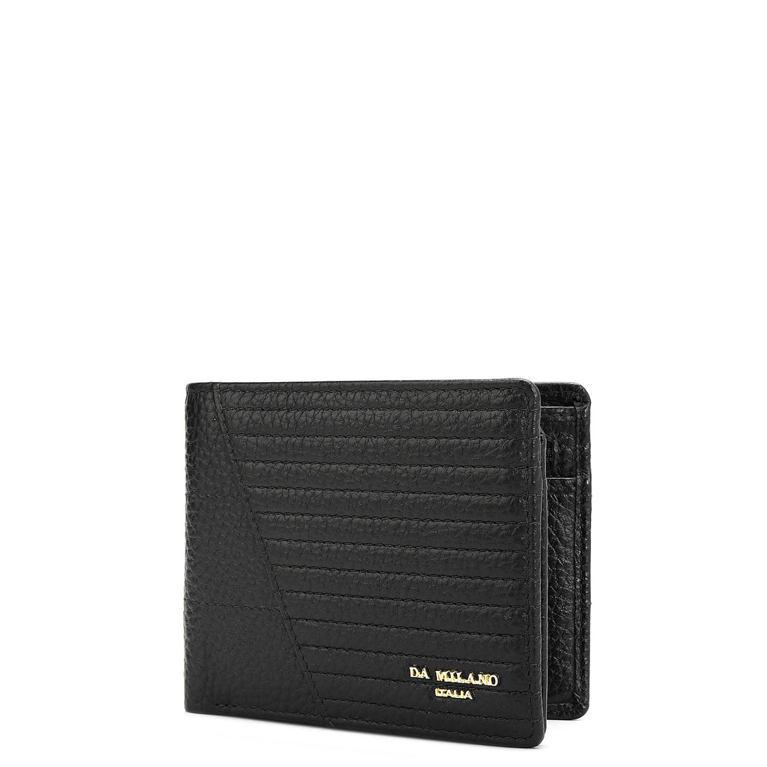 Black Bifold Leather Mens Wallet
