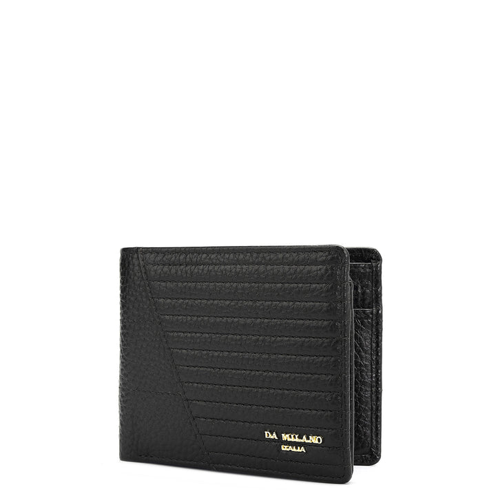 Black Bifold Leather Mens Wallet