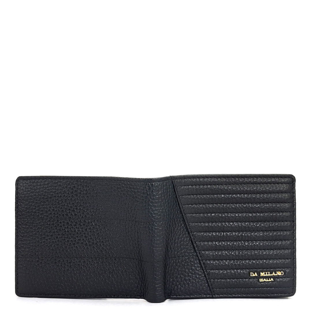 Black Bifold Leather Mens Wallet