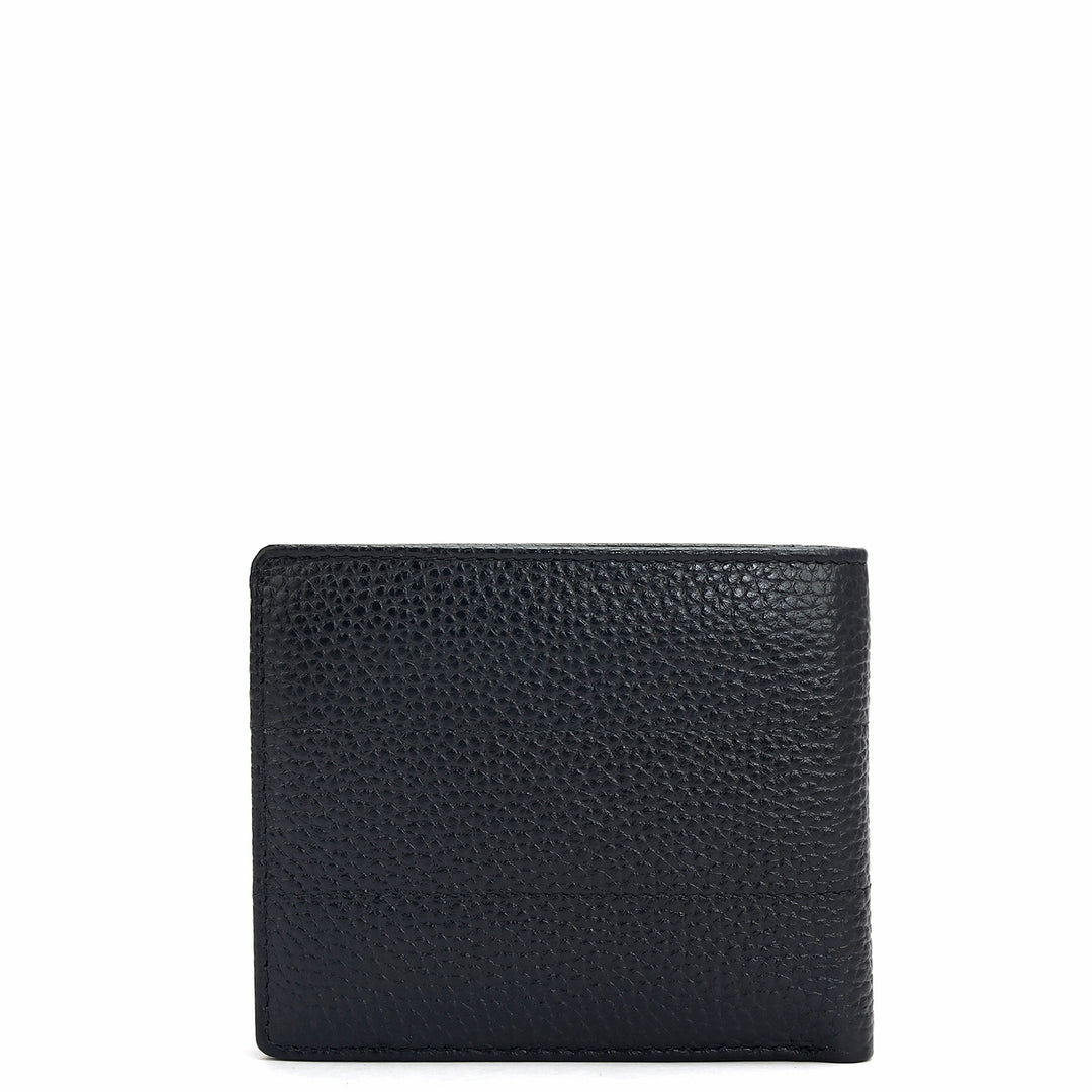 Black Bifold Leather Mens Wallet