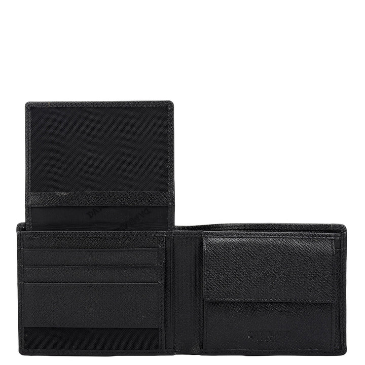 Black Bifold Leather Mens Wallet
