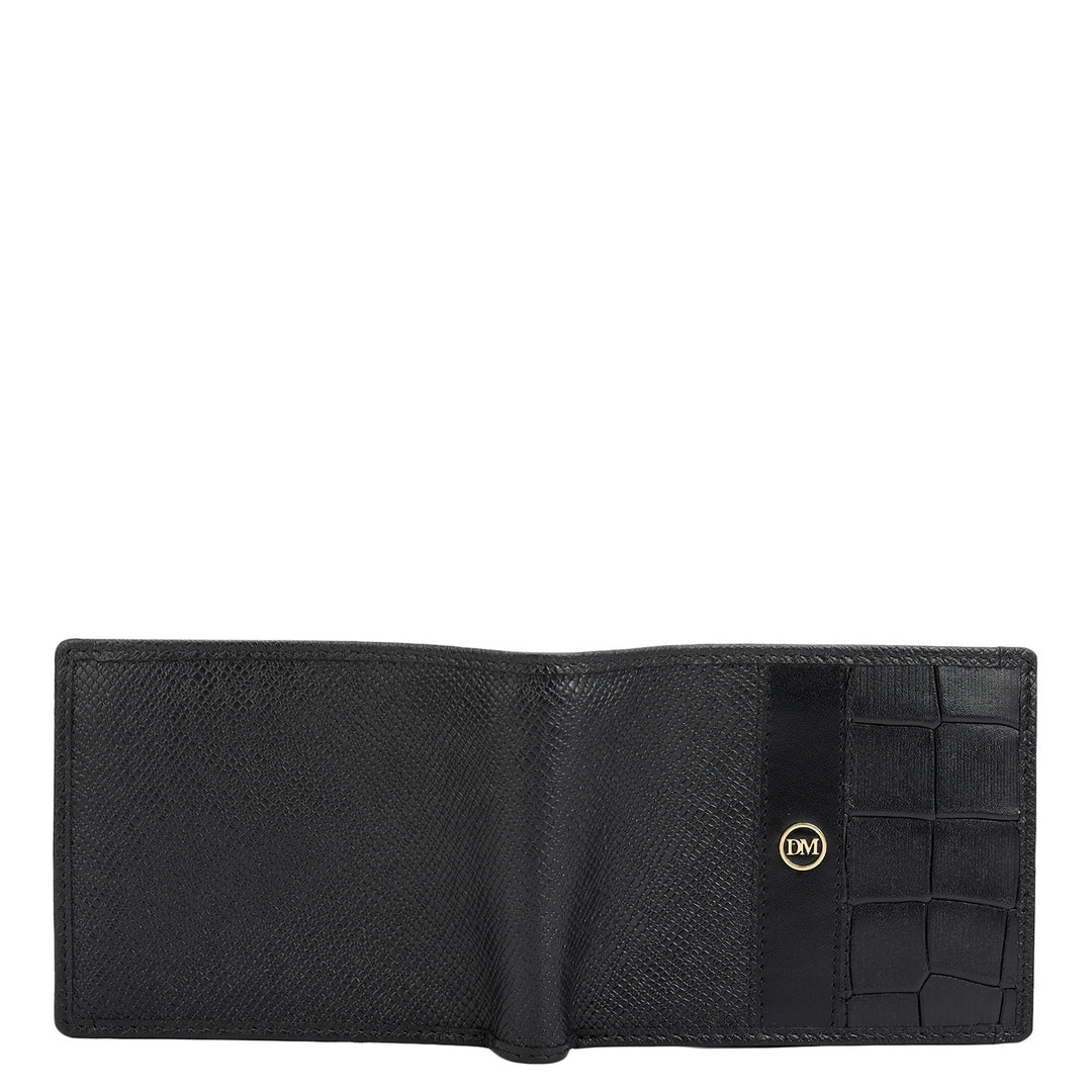 Black Bifold Leather Mens Wallet