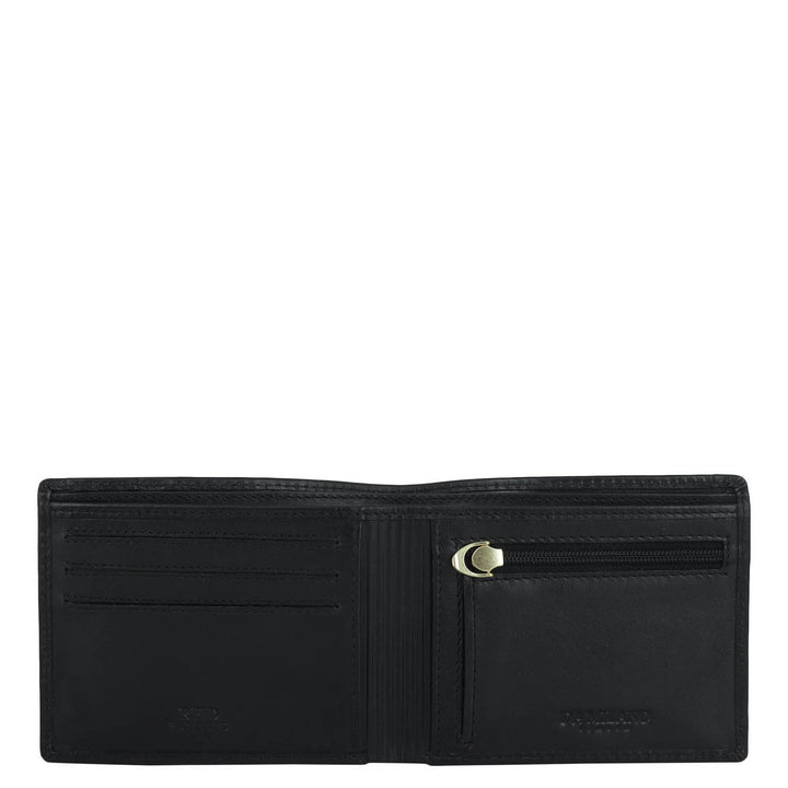 Black Bifold Leather Mens Wallet