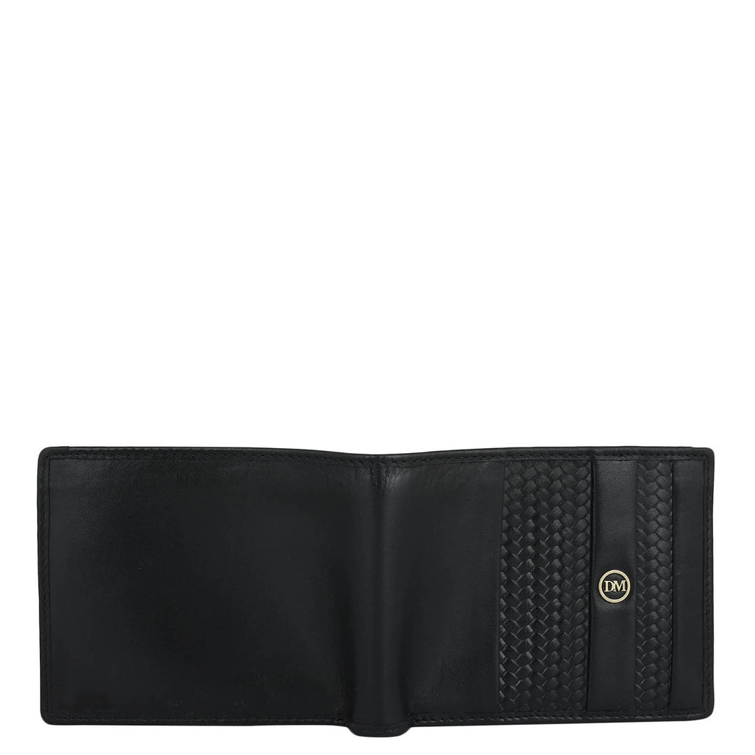 Black Bifold Leather Mens Wallet