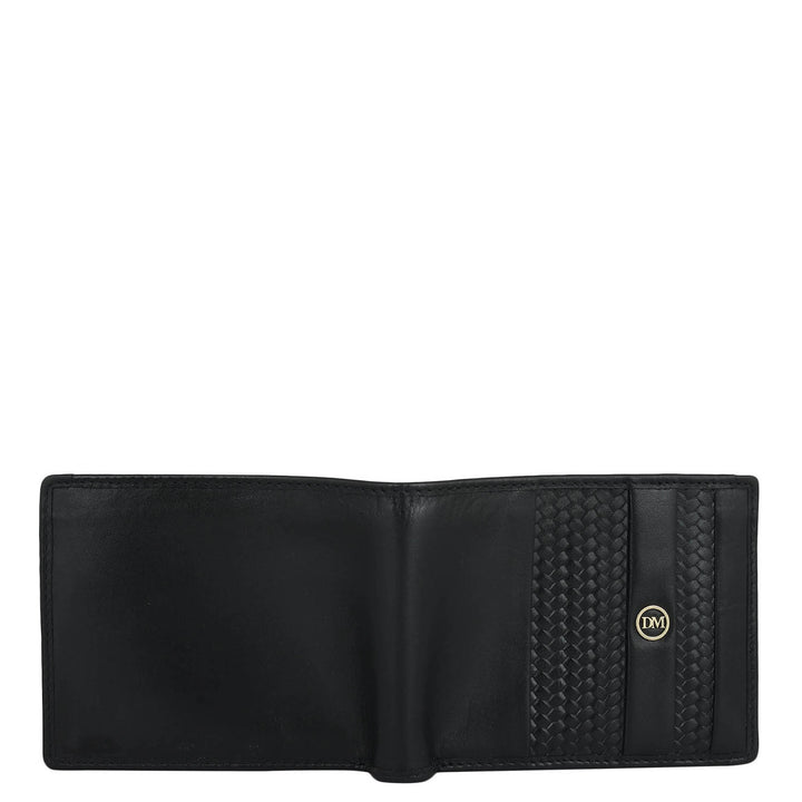 Black Bifold Leather Mens Wallet