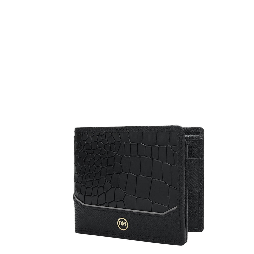 Black Bifold Leather Mens Wallet