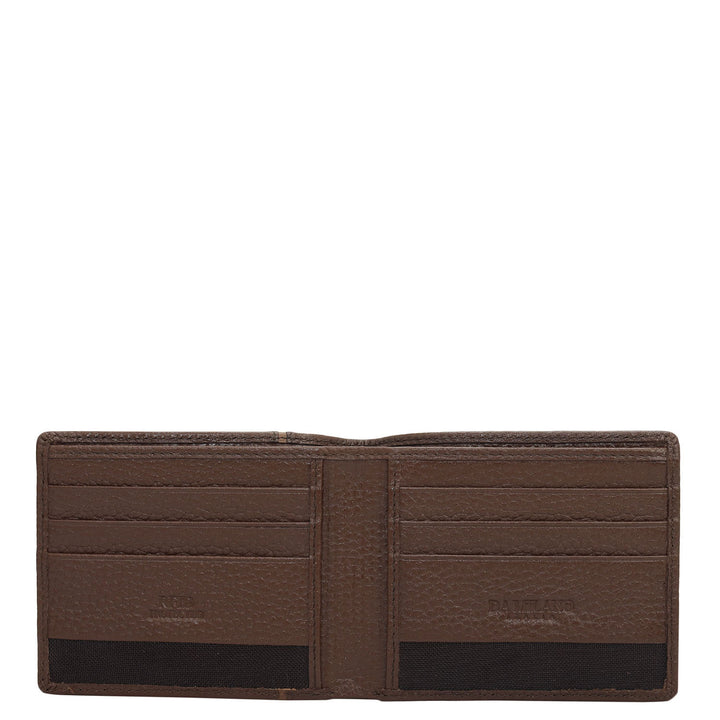 Espresso Bifold Leather Mens Wallet
