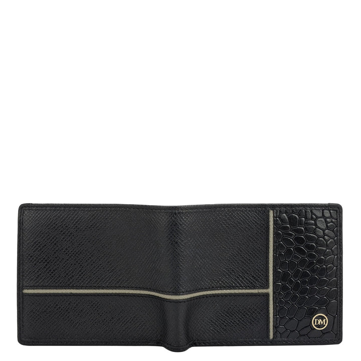 Black Bifold Leather Mens Wallet