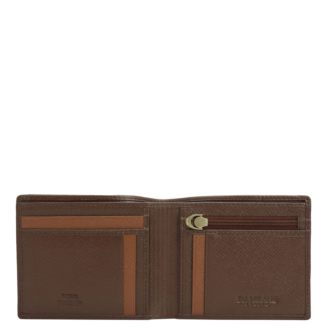 Date Bifold Leather Mens Wallet