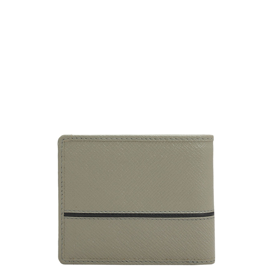 Stone Grey Bifold Leather Mens Wallet