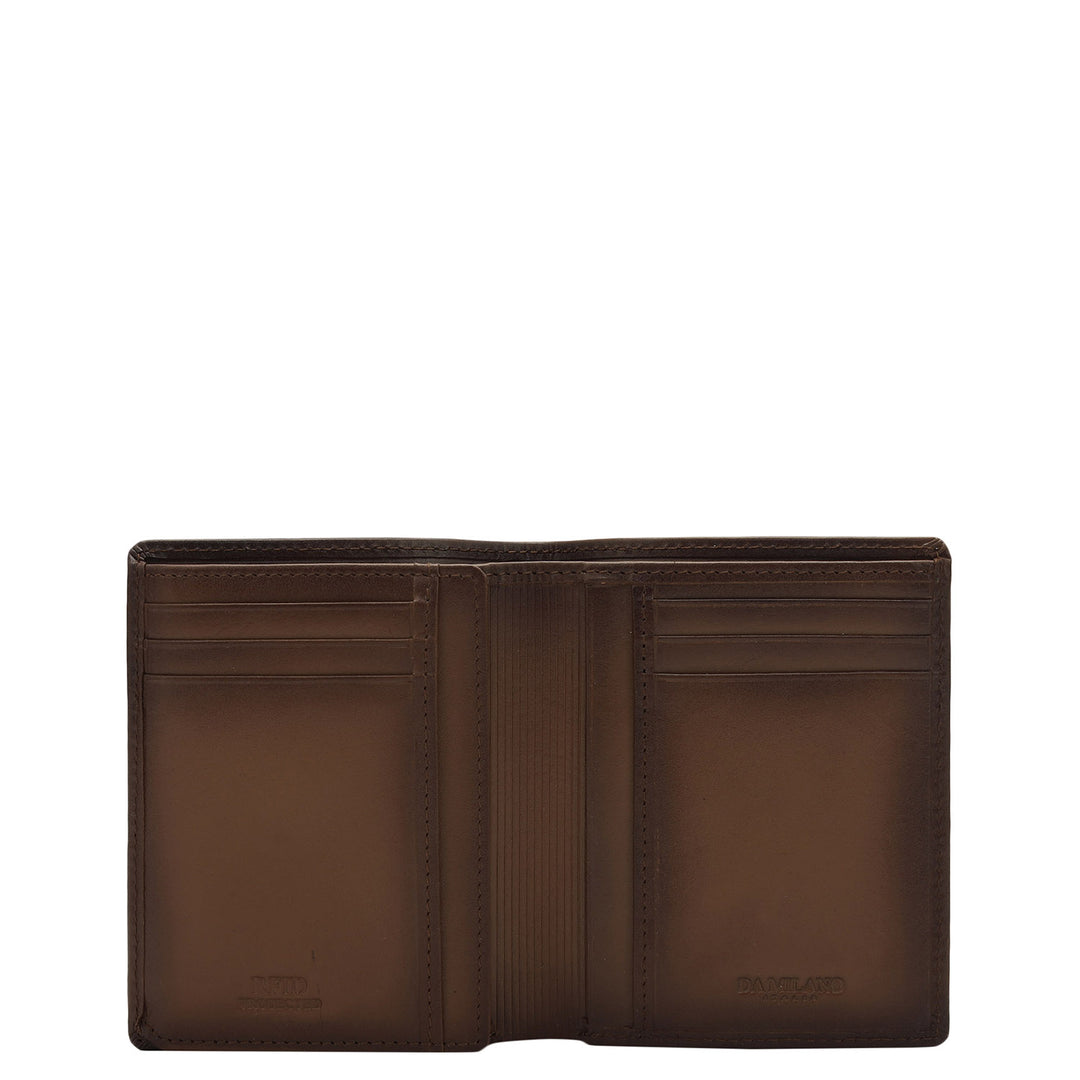 Cognac Bifold Leather Mens Wallet