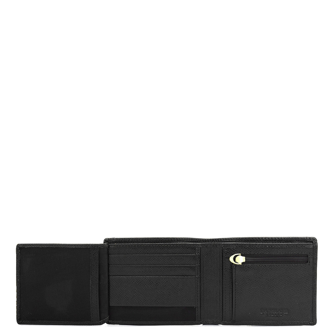 Black Bifold Leather Mens Wallet