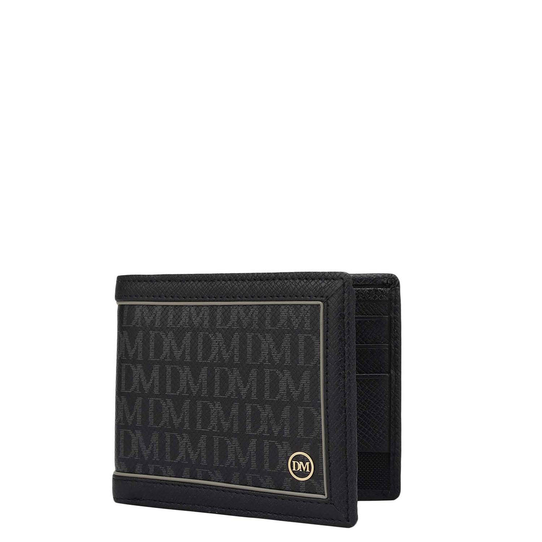 Black Bifold Leather Mens Wallet