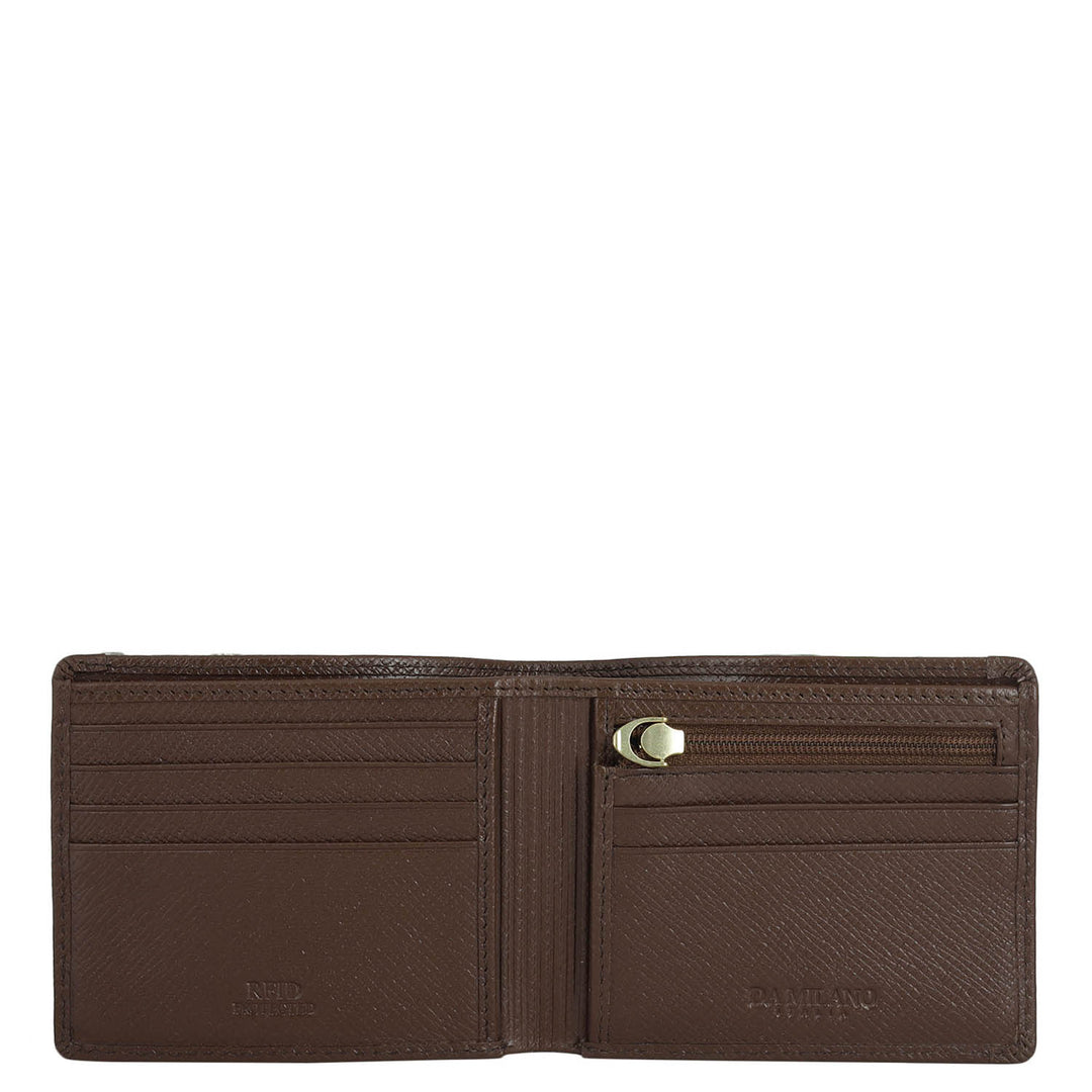 Date Bifold Leather Mens Wallet