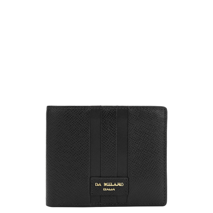 Black Bifold Leather Mens Wallet