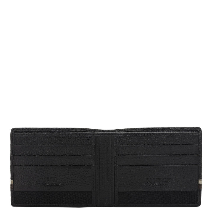Black Bifold Leather Mens Wallet