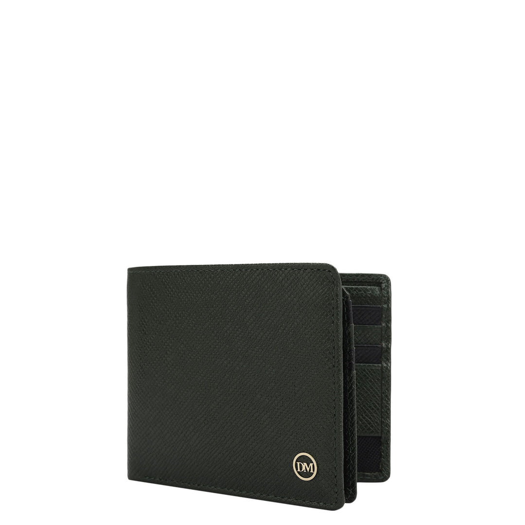 Petrol Green Bifold Leather Mens Wallet