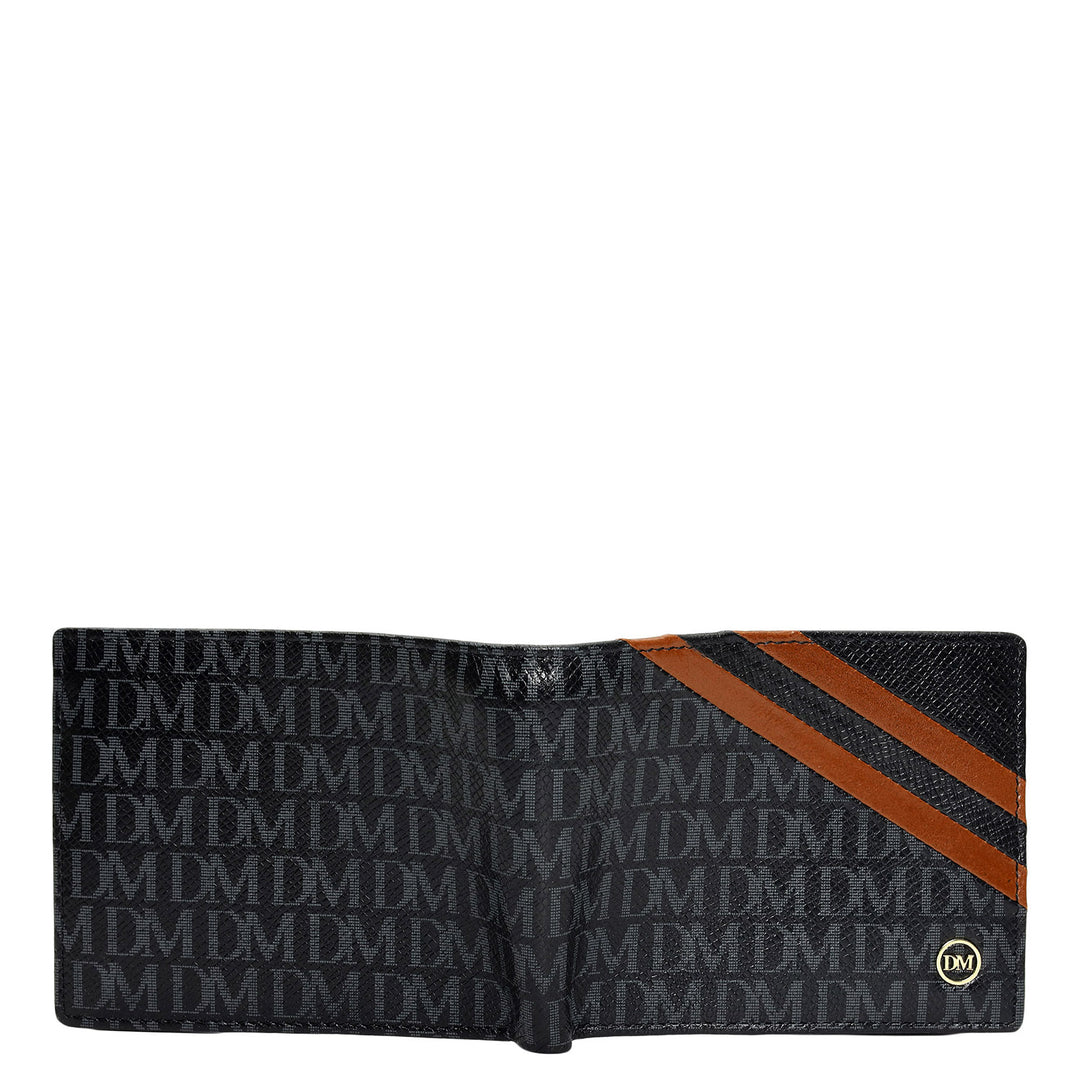 Black Bifold Leather Mens Wallet