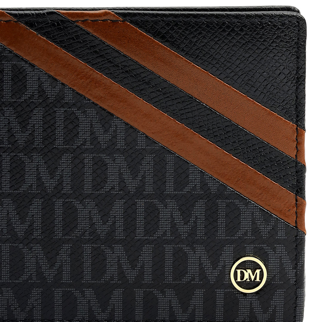 Black Bifold Leather Mens Wallet