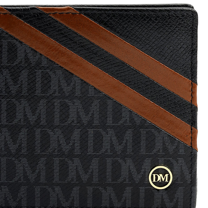 Black Bifold Leather Mens Wallet