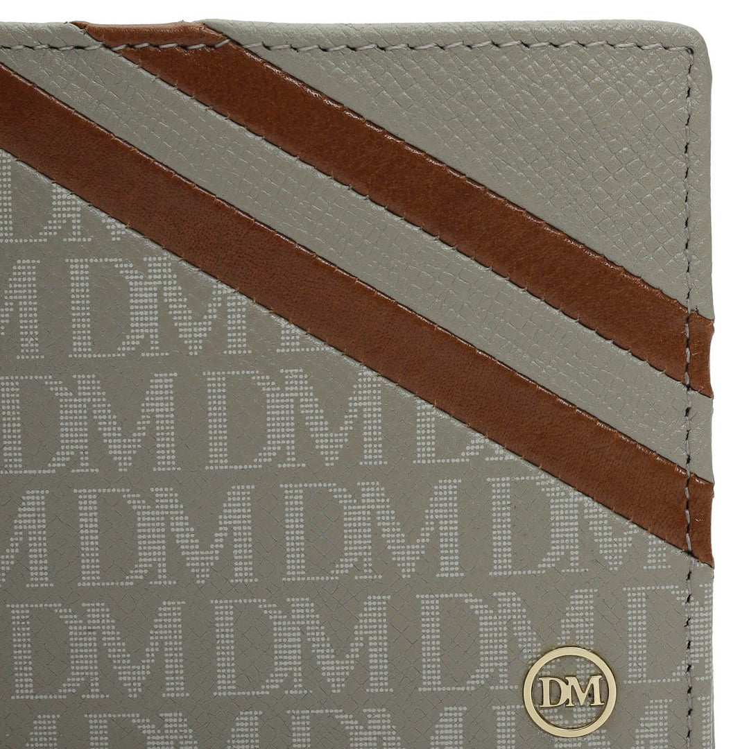 Stone Grey Bifold Leather Mens Wallet