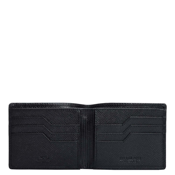 Black Bifold Leather Mens Wallet