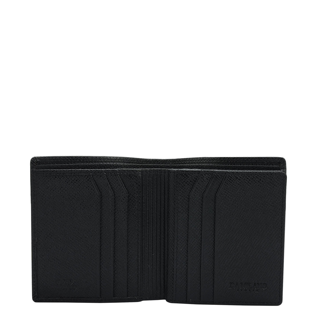 Black Bifold Leather Mens Wallet