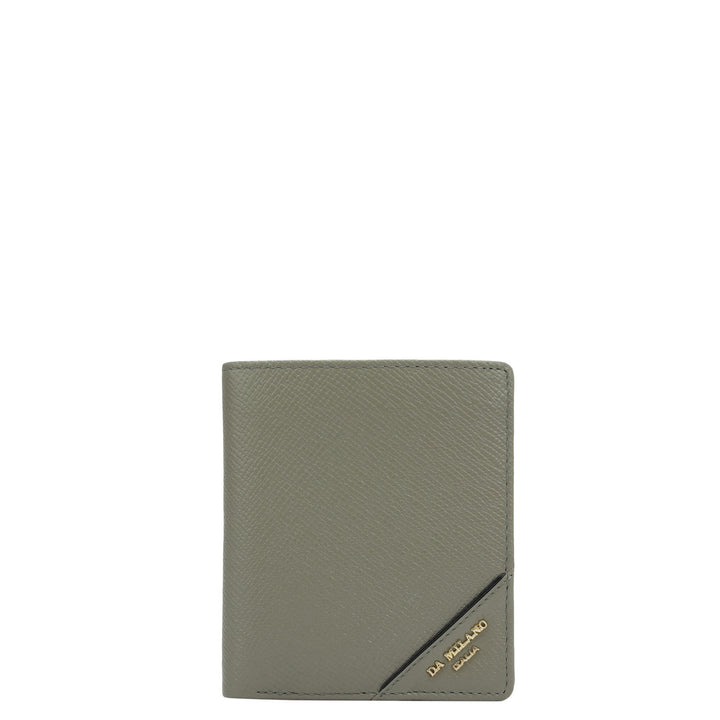 Stone Grey Bifold Leather Mens Wallet