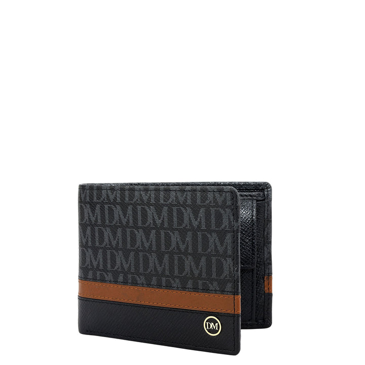Black Bifold Leather Mens Wallet